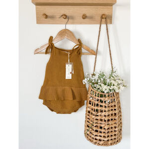 Quincy Mae Knit Romper 18-24 NWT